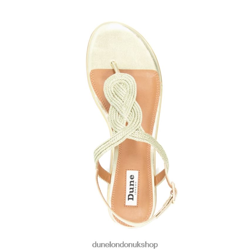 Thong-Strap Flat Sandals Women N4BBPB548 Dune London Logics Gold