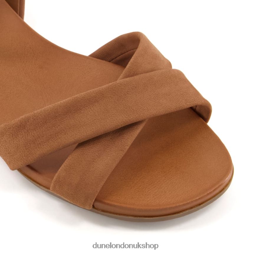 Wide Fit Leather Sandals Women N4BBPB336 Dune London Landie Camel