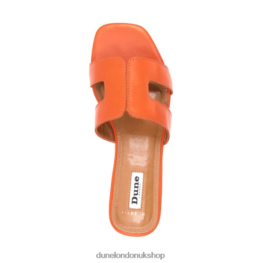 Wide Fit Smart Slider Sandals Women N4BBPB1 Dune London Loupe Orange