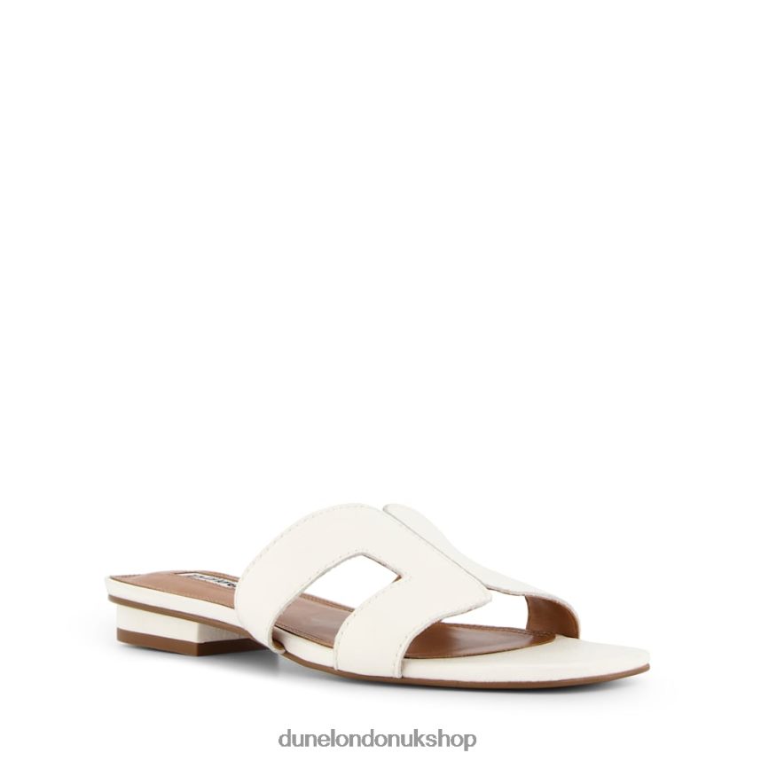 Wide Fit Smart Slider Sandals Women N4BBPB418 Dune London Loupe White