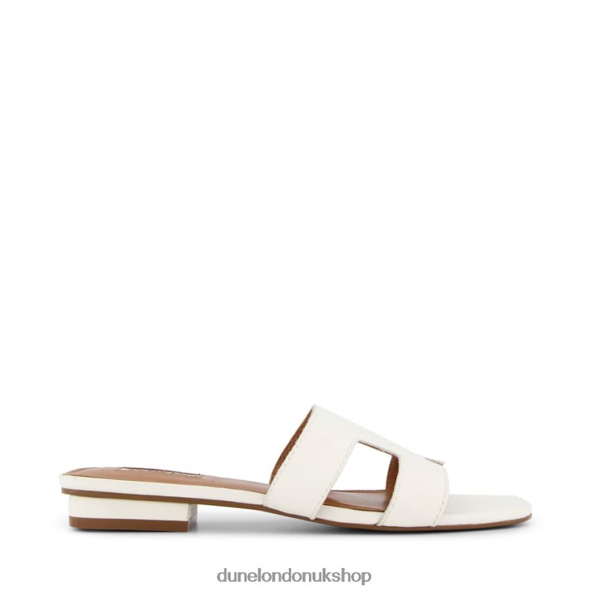 Wide Fit Smart Slider Sandals Women N4BBPB418 Dune London Loupe White