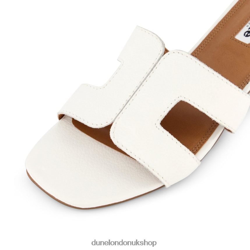 Wide Fit Smart Slider Sandals Women N4BBPB418 Dune London Loupe White