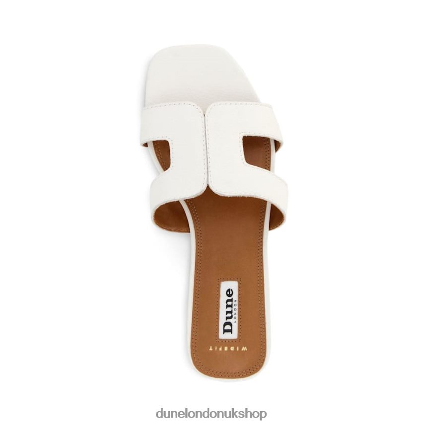 Wide Fit Smart Slider Sandals Women N4BBPB418 Dune London Loupe White