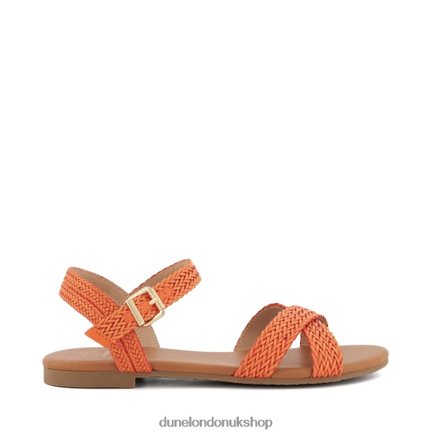 Woven-Strap Flat Sandals Women N4BBPB401 Dune London Lalisa Orange