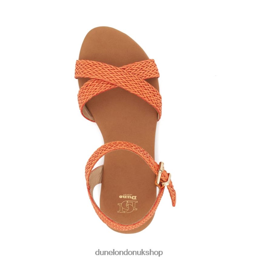 Woven-Strap Flat Sandals Women N4BBPB401 Dune London Lalisa Orange