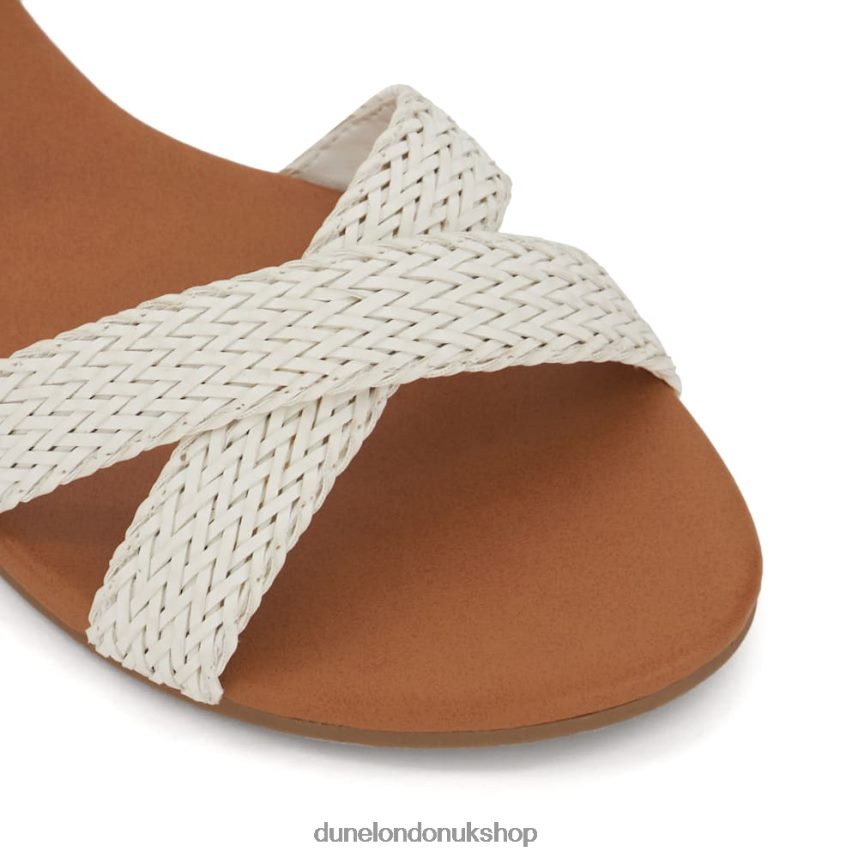 Woven-Strap Flat Sandals Women N4BBPB405 Dune London Lalisa White