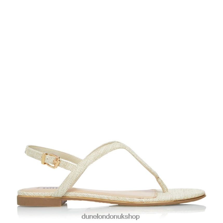 Woven Strap Flat Sandals Women N4BBPB674 Dune London Longley Natural