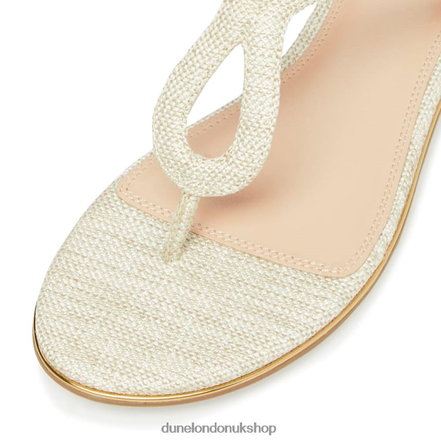 Woven Strap Flat Sandals Women N4BBPB674 Dune London Longley Natural