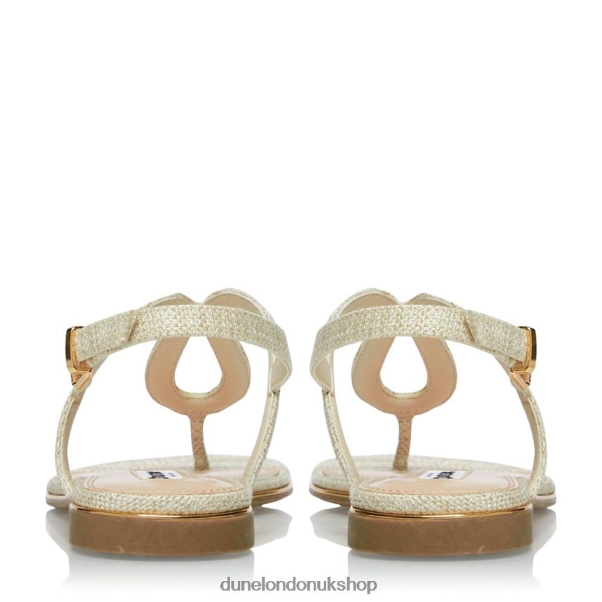 Woven Strap Flat Sandals Women N4BBPB674 Dune London Longley Natural