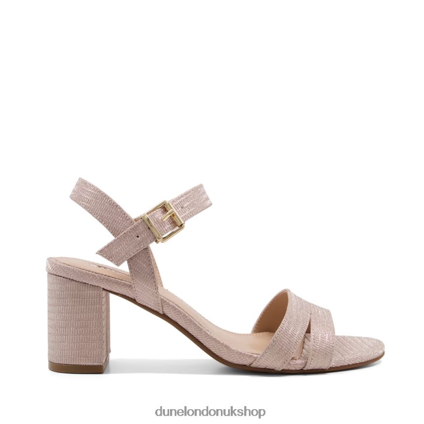 Block Heel Sandals Women N4BBPB531 Dune London Merisa Rose Gold