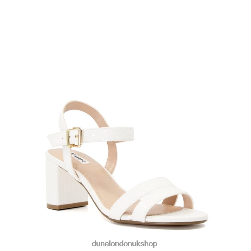 Block Heel Sandals Women N4BBPB555 Dune London Merisa White - Click Image to Close