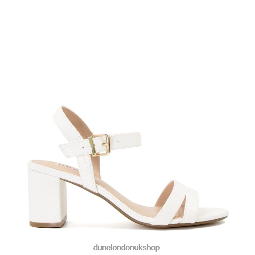 Block Heel Sandals Women N4BBPB555 Dune London Merisa White