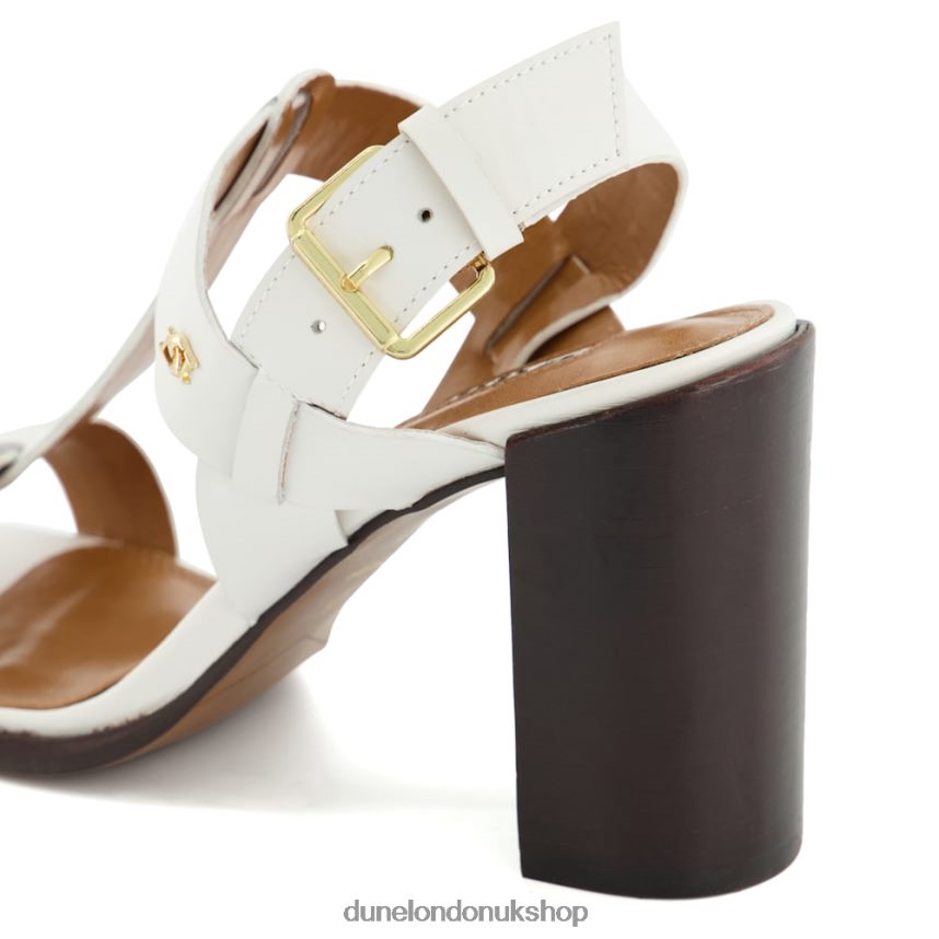 Block-Heel Slingback Sandals Women N4BBPB226 Dune London Jacie White