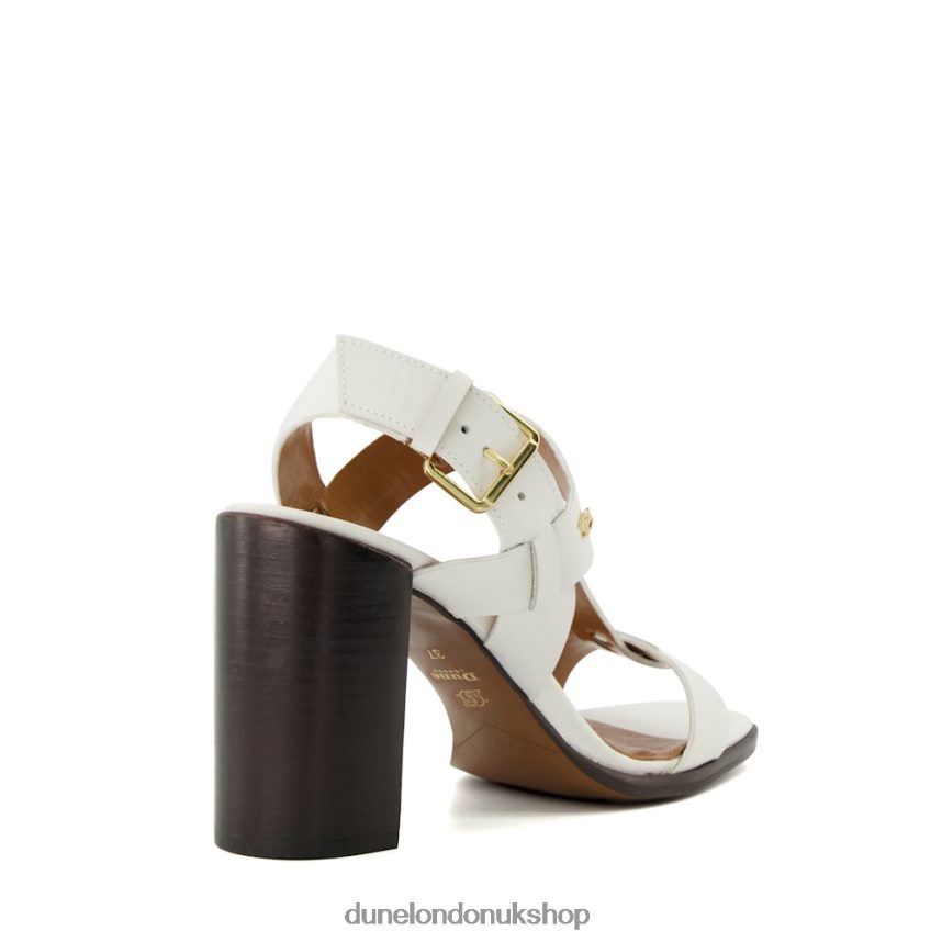 Block-Heel Slingback Sandals Women N4BBPB226 Dune London Jacie White