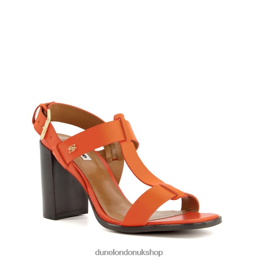 Block-Heel Slingback Sandals Women N4BBPB4 Dune London Jacie Orange - Click Image to Close