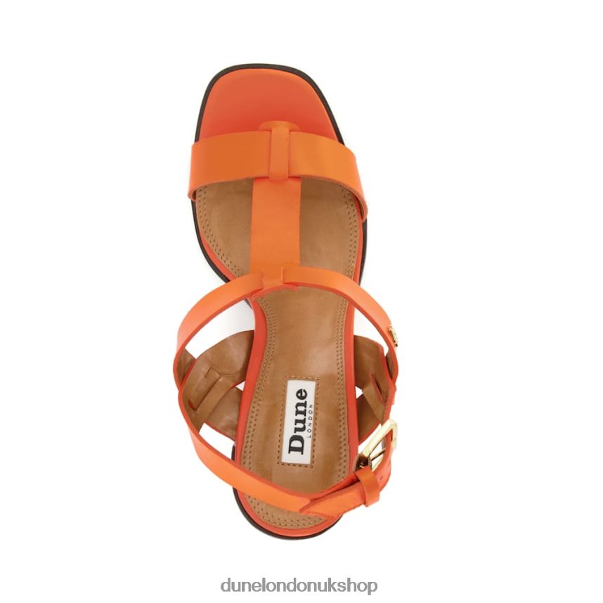 Block-Heel Slingback Sandals Women N4BBPB4 Dune London Jacie Orange