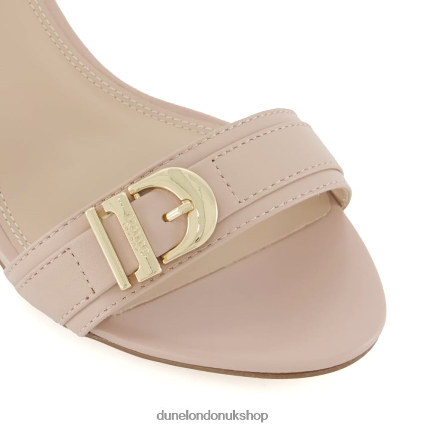 Buckle-Strap Block-Heel Sandals Women N4BBPB191 Dune London Jessie Blush