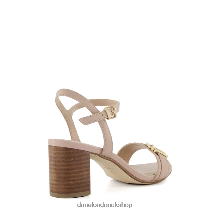 Buckle-Strap Block-Heel Sandals Women N4BBPB191 Dune London Jessie Blush