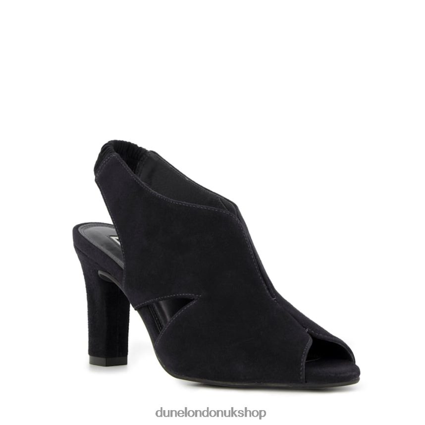 Comfort Suede Heeled Sandals Women N4BBPB606 Dune London Marcella Black