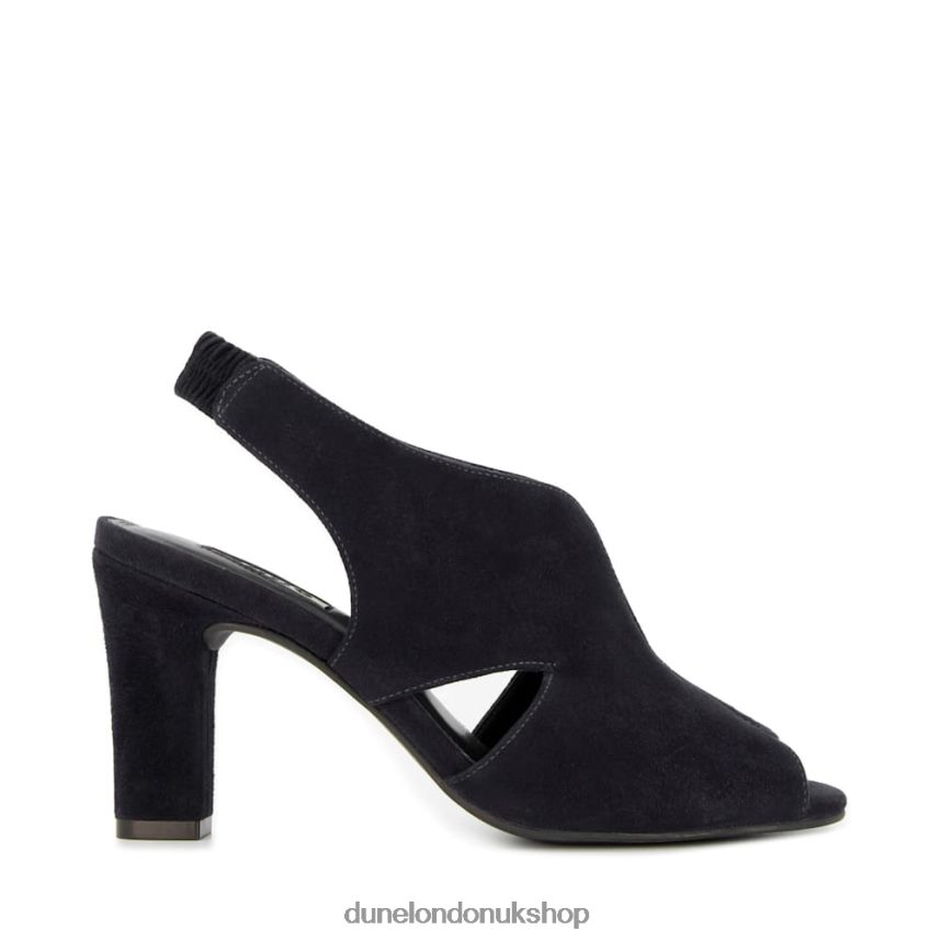 Comfort Suede Heeled Sandals Women N4BBPB606 Dune London Marcella Black