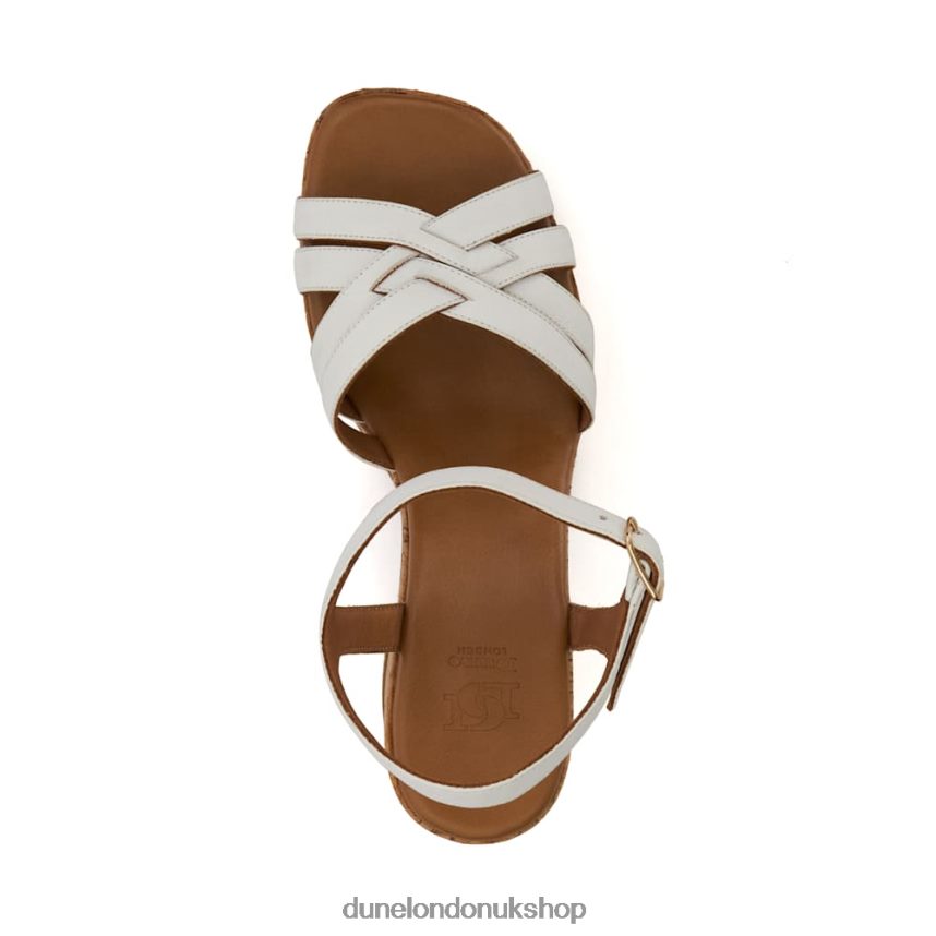 Cork-Platform Leather Sandals Women N4BBPB39 Dune London Jai White