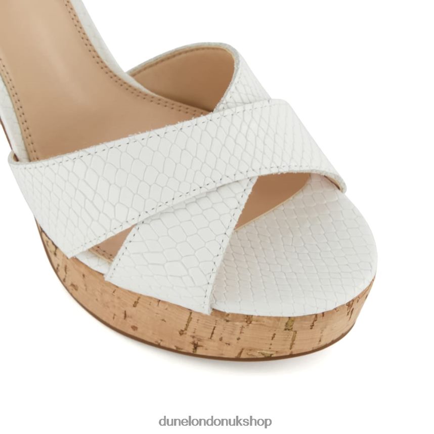 Cork-Platform Sandals Women N4BBPB112 Dune London Jealous White