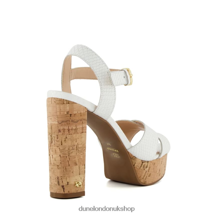 Cork-Platform Sandals Women N4BBPB112 Dune London Jealous White