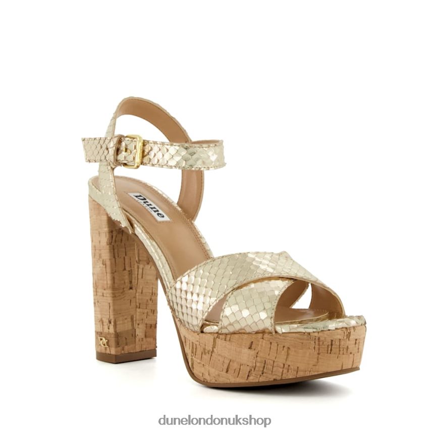 Cork-Platform Sandals Women N4BBPB120 Dune London Jealous Gold - Click Image to Close