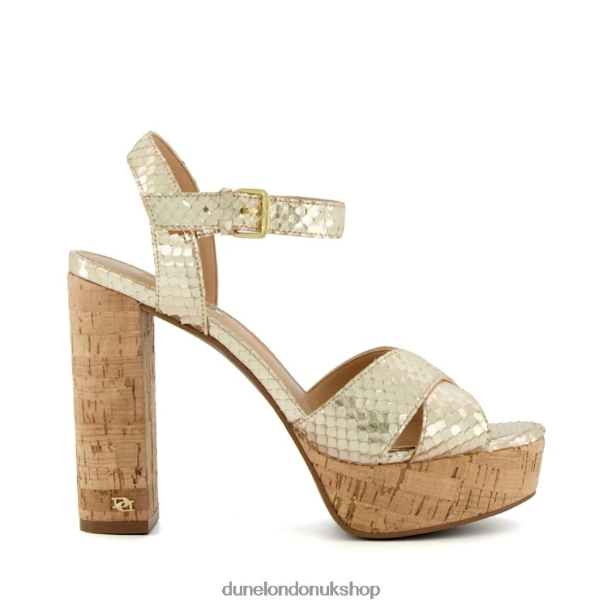 Cork-Platform Sandals Women N4BBPB120 Dune London Jealous Gold