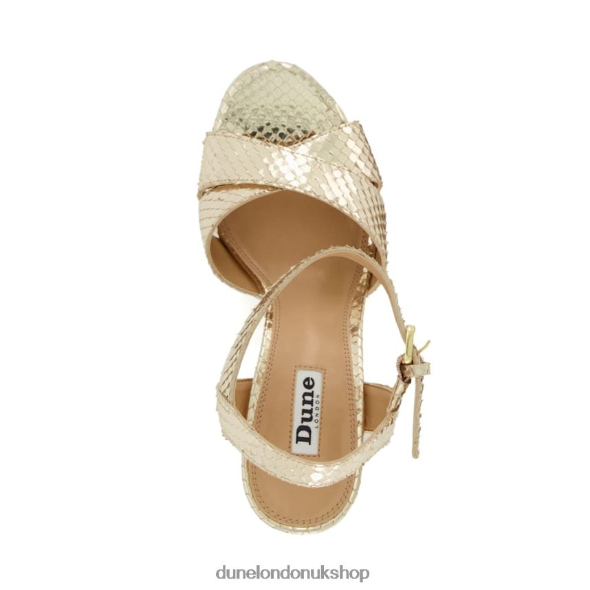 Cork-Platform Sandals Women N4BBPB120 Dune London Jealous Gold