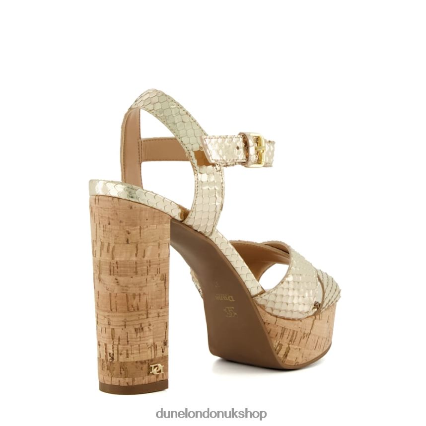 Cork-Platform Sandals Women N4BBPB120 Dune London Jealous Gold