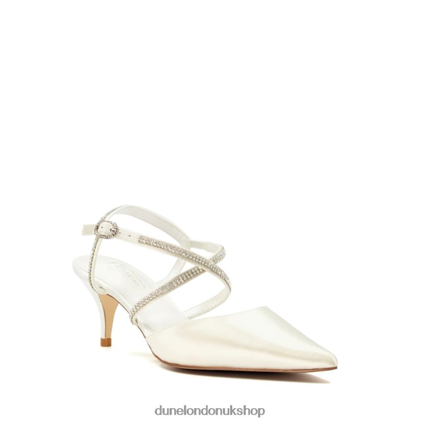 Diamante Cross Strap Wedding Shoes Women N4BBPB578 Dune London Debut Ivory