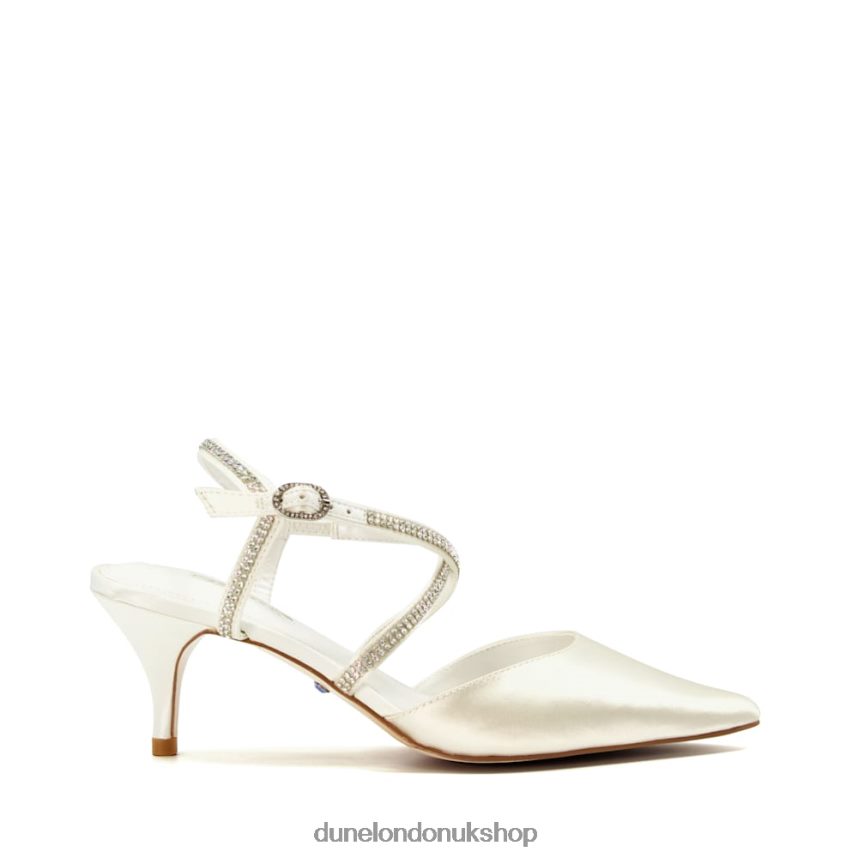 Diamante Cross Strap Wedding Shoes Women N4BBPB578 Dune London Debut Ivory