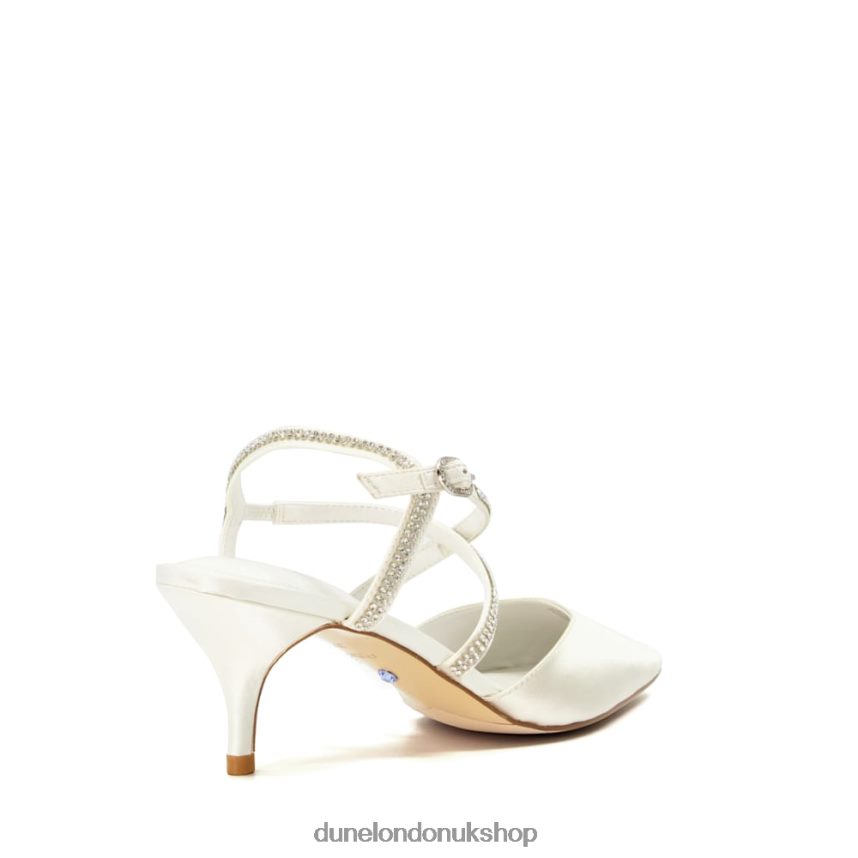 Diamante Cross Strap Wedding Shoes Women N4BBPB578 Dune London Debut Ivory