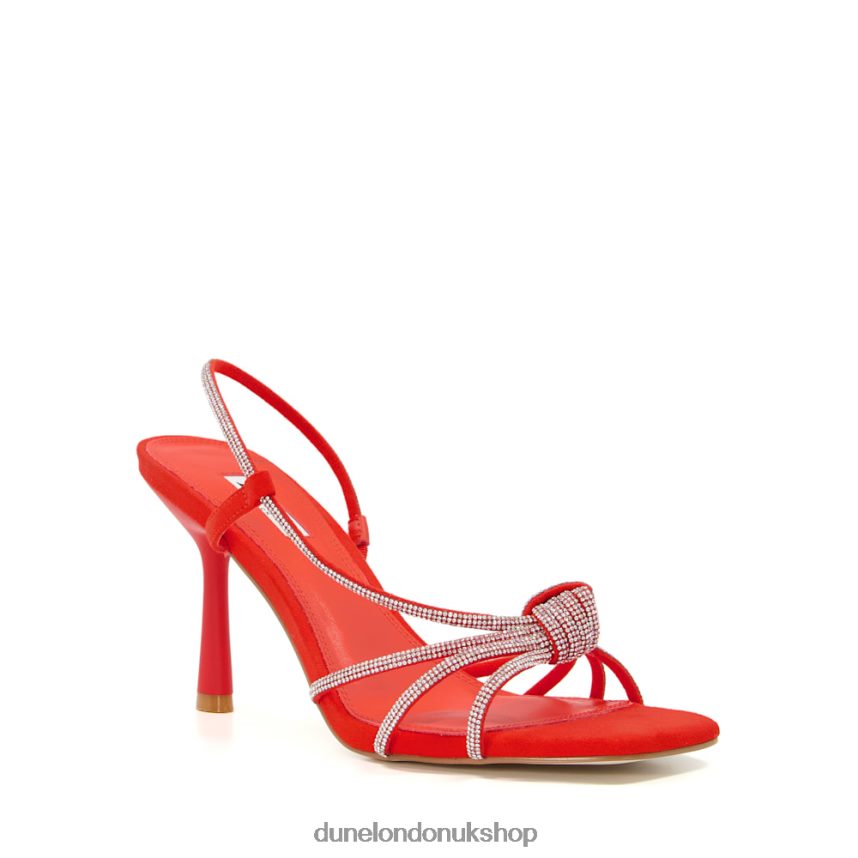 Diamante-Strap Heeled Sandals Women N4BBPB133 Dune London Meta Orange