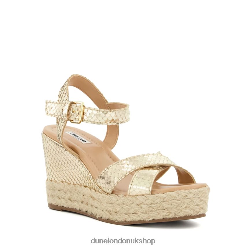 Espadrille-Wedge-Heel Sandals Women N4BBPB171 Dune London Kind Gold