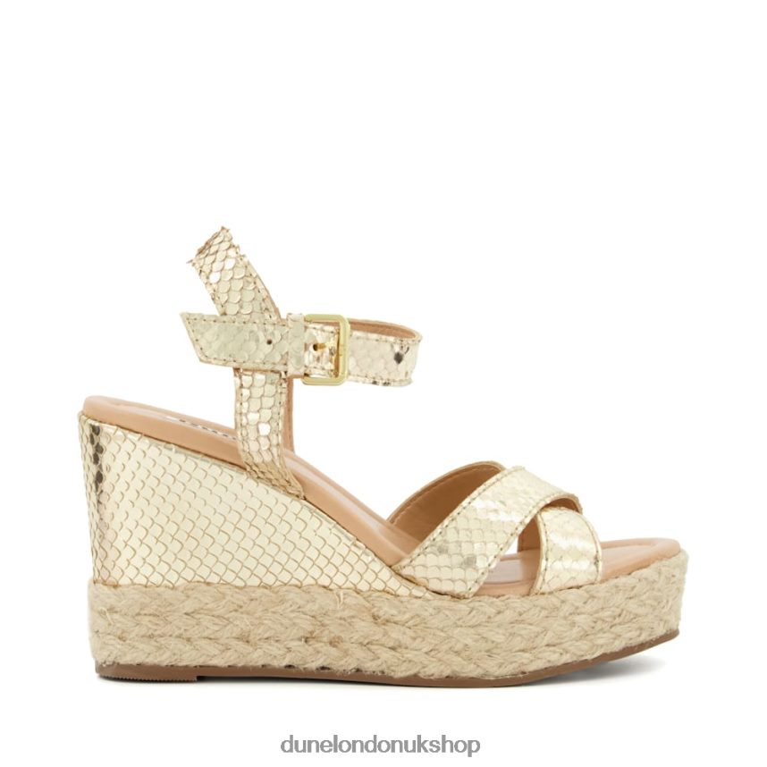 Espadrille-Wedge-Heel Sandals Women N4BBPB171 Dune London Kind Gold