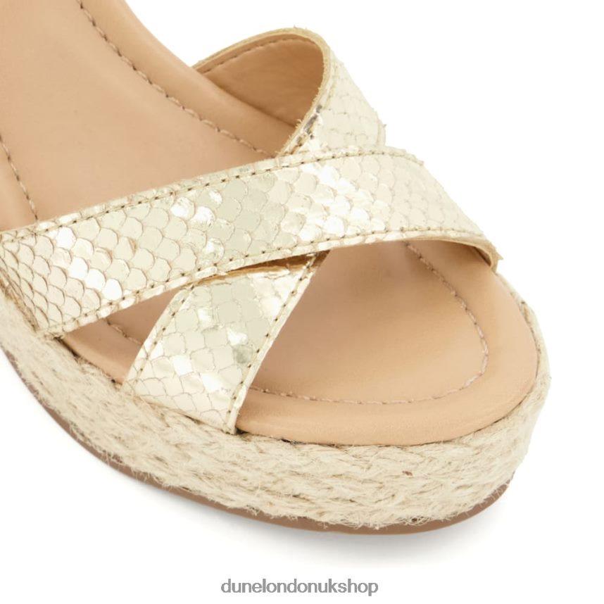 Espadrille-Wedge-Heel Sandals Women N4BBPB171 Dune London Kind Gold