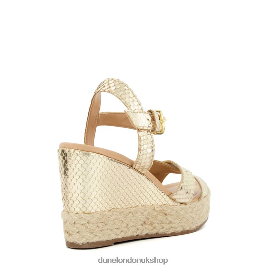 Espadrille-Wedge-Heel Sandals Women N4BBPB171 Dune London Kind Gold