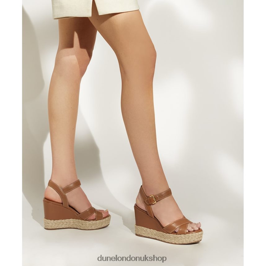 Espadrille-Wedge-Heel Sandals Women N4BBPB177 Dune London Kind Tan