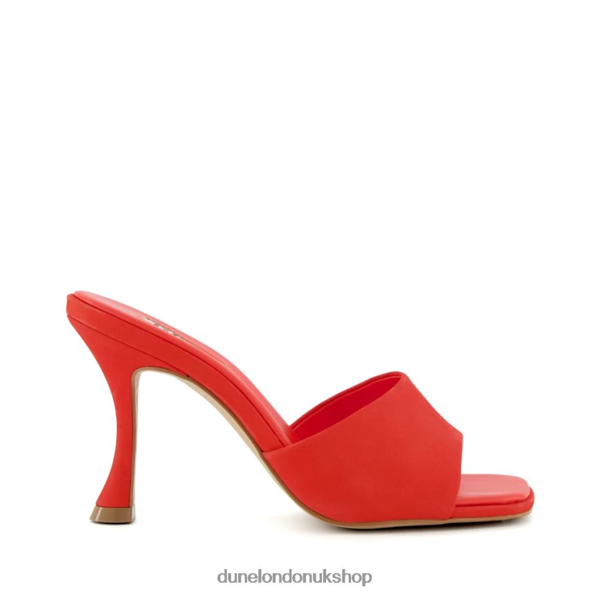 Flared-Heel Open-Toe Mules Women N4BBPB169 Dune London Magazine Orange