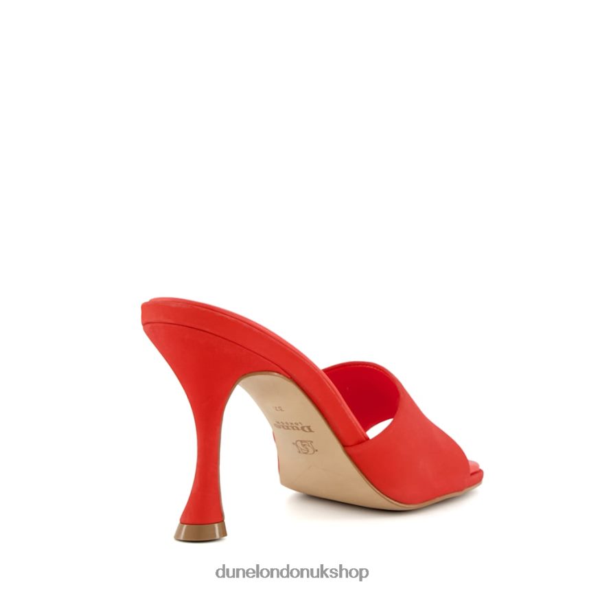 Flared-Heel Open-Toe Mules Women N4BBPB169 Dune London Magazine Orange