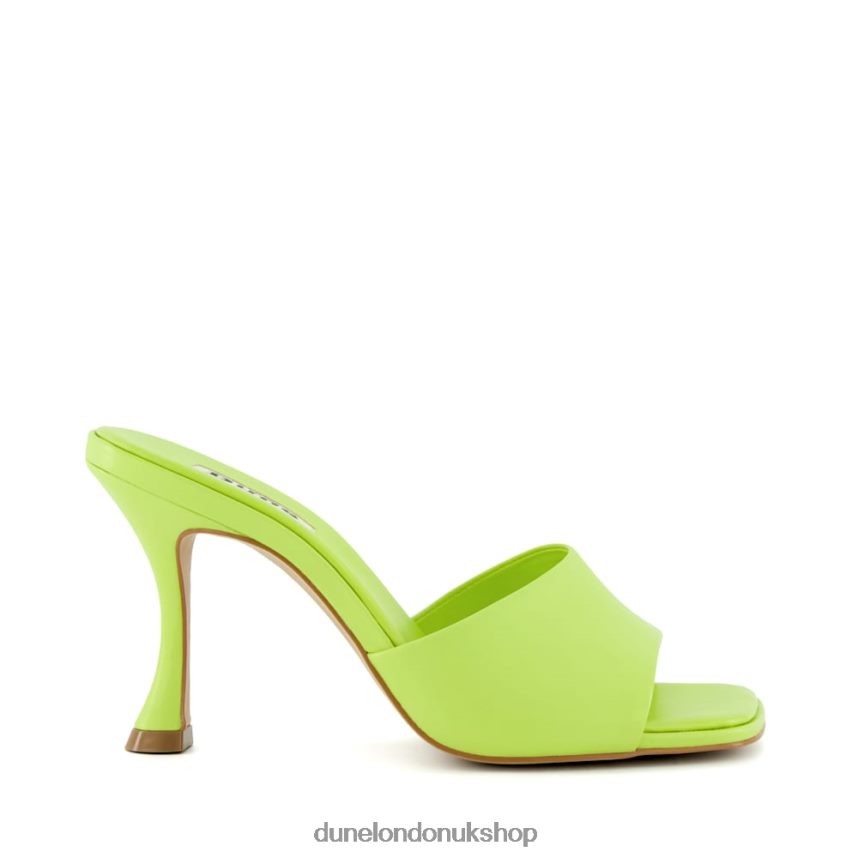 Flared-Heel Open-Toe Mules Women N4BBPB68 Dune London Magazine Lime Green