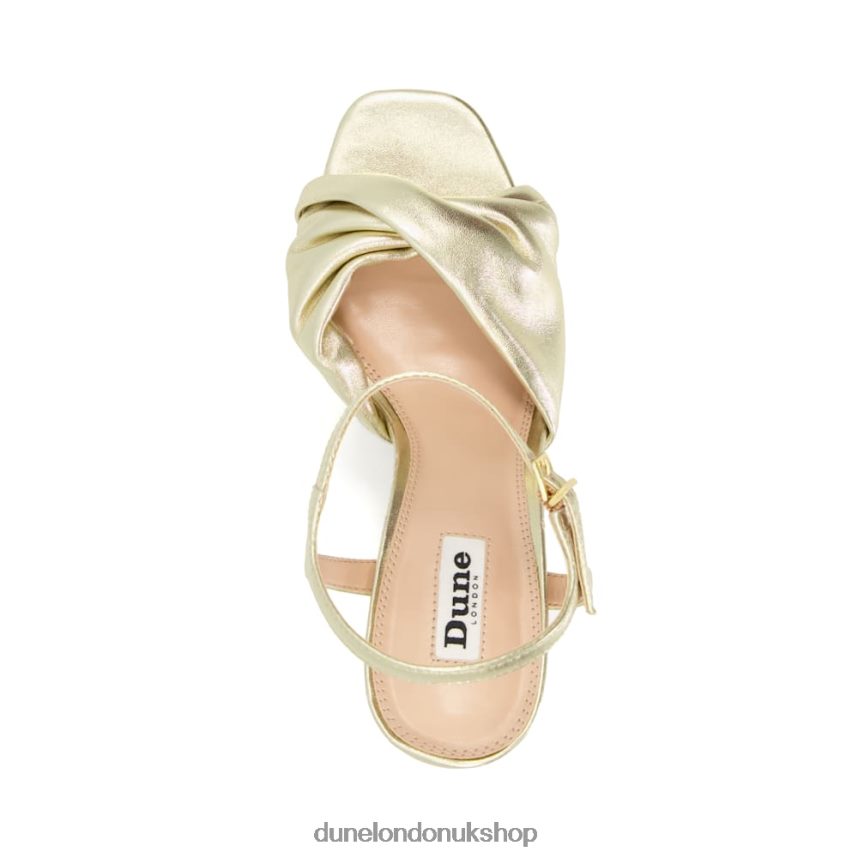 Fold-Strap Platform Sandals Women N4BBPB631 Dune London Malini Champagne