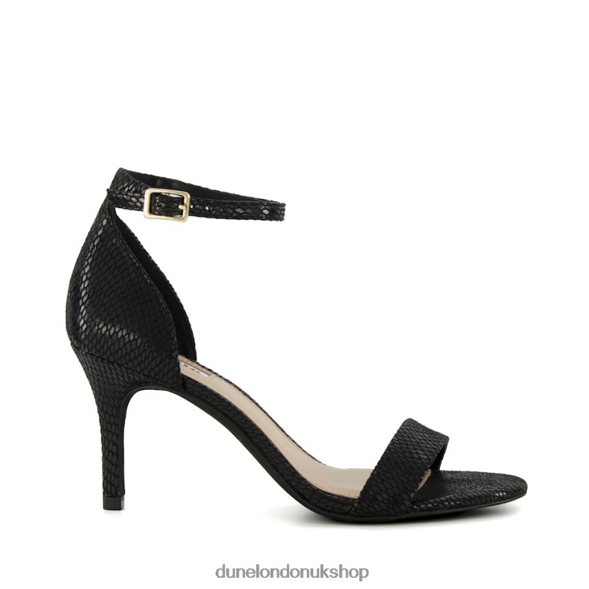 Hard-Back Strappy Heeled Sandals Women N4BBPB25 Dune London Morra Black