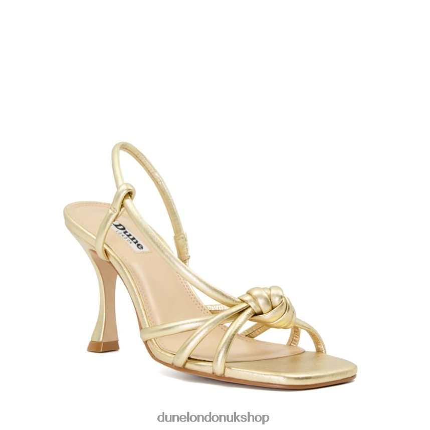 Knot-Detail Heeled Slingback Sandals Women N4BBPB588 Dune London Mavelle Champagne