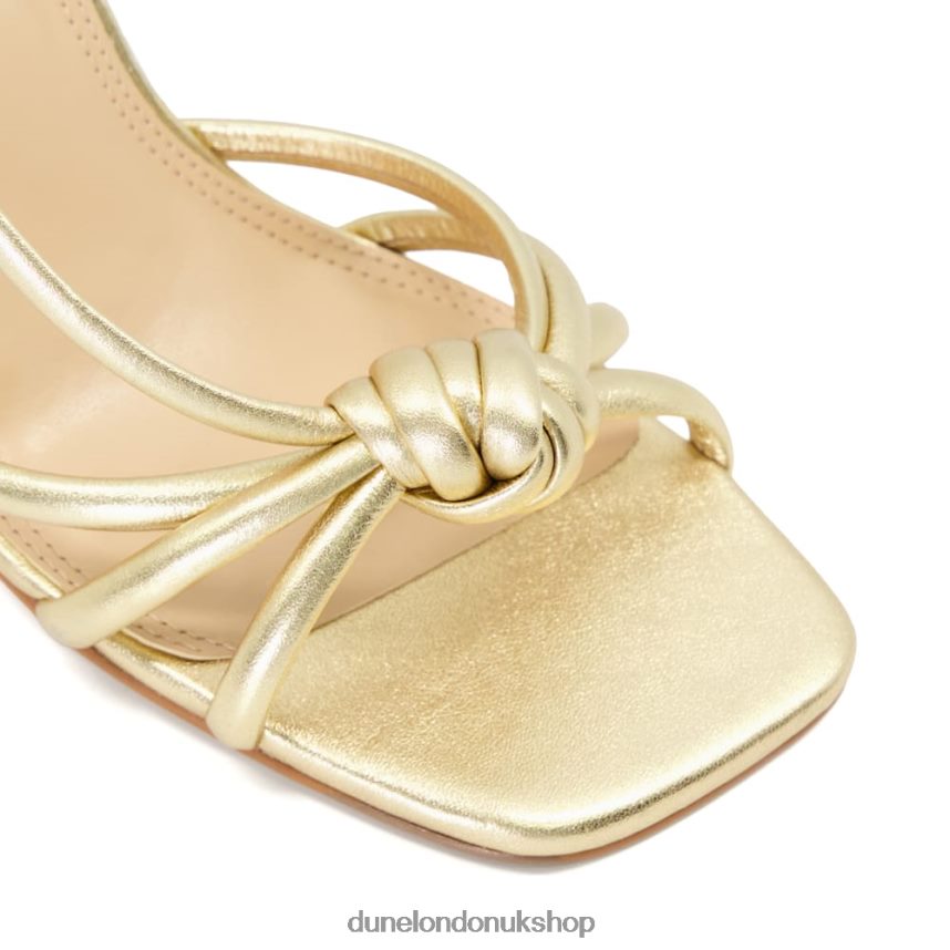 Knot-Detail Heeled Slingback Sandals Women N4BBPB588 Dune London Mavelle Champagne