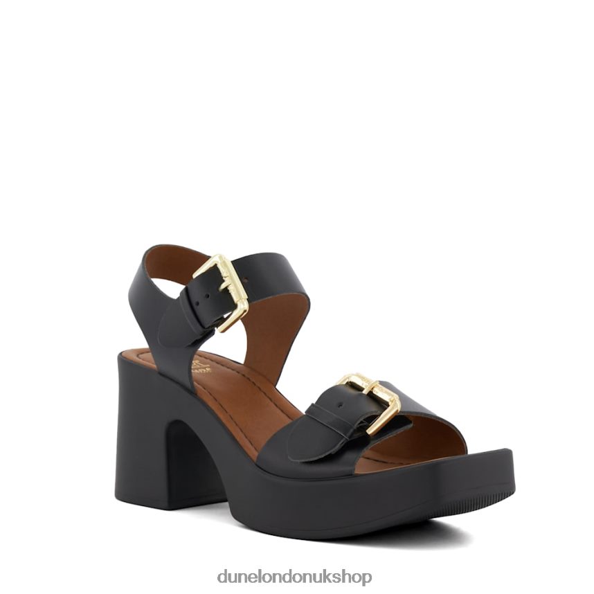 Leather Platform Sandals Women N4BBPB453 Dune London Jenies Black