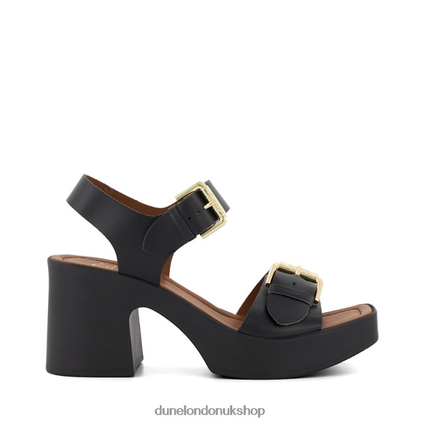 Leather Platform Sandals Women N4BBPB453 Dune London Jenies Black