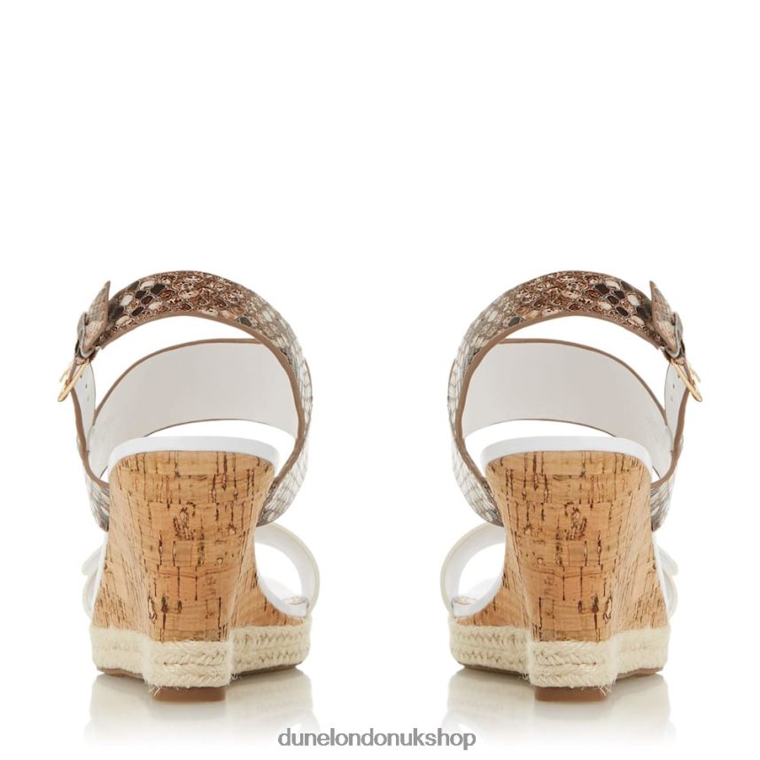 Leather Wedge Sandals Women N4BBPB651 Dune London Kendyl White